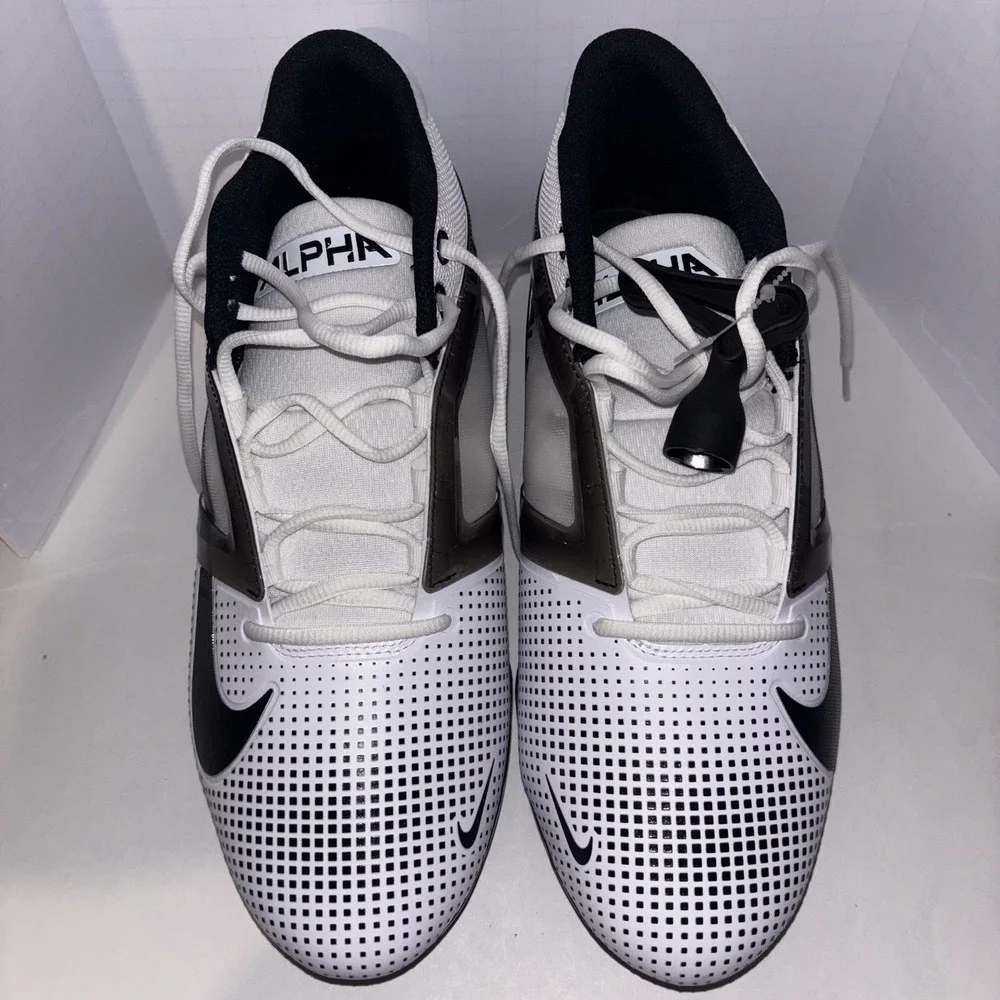 Nike Alpha Menace 4 Pro Football Cleats Mens 11.5 W White Low Top IH1256-100 - Picture 2 of 11